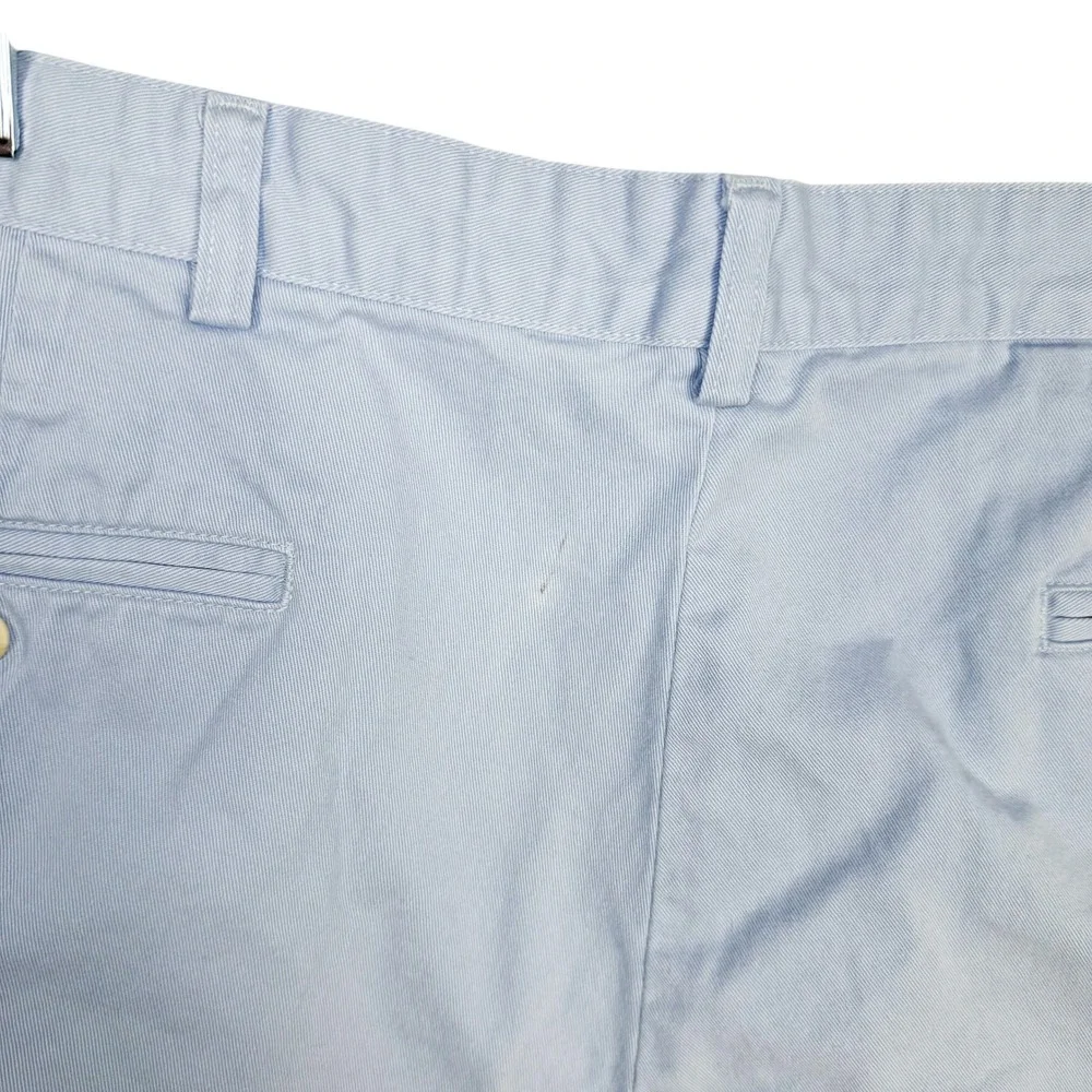 Polo Ralph Lauren Tyler Shorts 36 Light Blue Pleated Chino Preppy Coastal